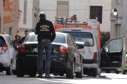 Imagen del dispositivo policial en Requena.