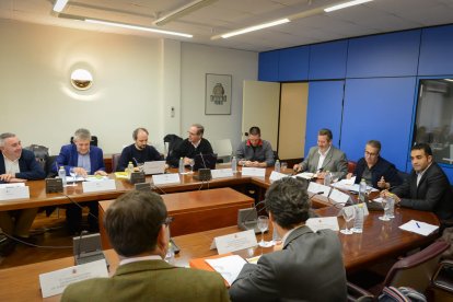 Un moment de la reunió al ministeri amb les organitzacions agràries i cooperatives.