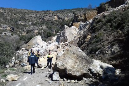 Imagen del lunes del desprendimiento de Castell de Mur.