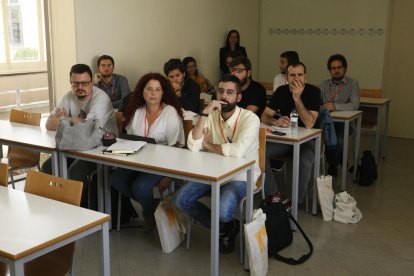 Participantes ayer en una de las sesiones del congreso en la UdL.