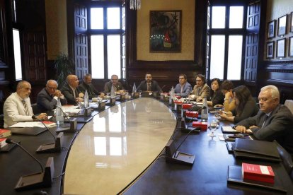 La reunió de la Mesa del Parlament.