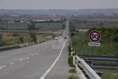 La N-240, limitada a 90 kilómetros por hora en su tramo leridano.