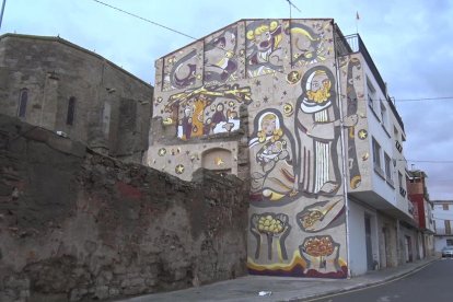 El nuevo mural que decorará el Pessebre Vivent. 