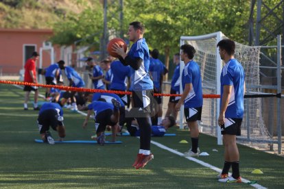 Primer entrenament del Lleida Esportiu, a Rosselló