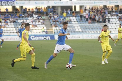 Pedro Martín, en una acción en el primer partido de Liga.