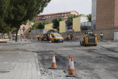 Les obres al carrer Cardenal Cisneros.