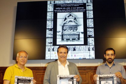 Joan J. Busqueta, Josep Ibarz i Robert Porta, ahir a l’IEI.