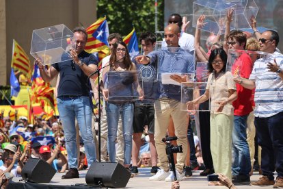 Guardiola, durante un acto de apoyo al referéndum del 1-O.