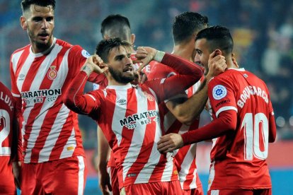 Portu celebra su gol, el que sentenciaba la clasificación.