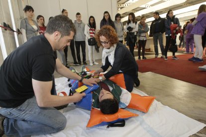 Una demostración de un estand de la feria de FP de 2017. 