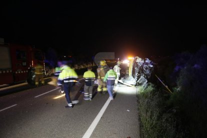 Dos morts en un accident de trànsit a la C-12 a Llardecans