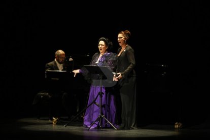 Montserrat Caballé en una actuació a la Llotja de Lleida