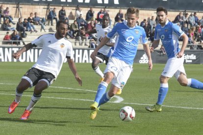 Marc Martínez, en uno de los partidos de su anterior etapa en el Lleida.