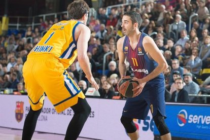 Juan Carlos Navarro, en una acció del partit d’ahir.