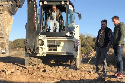 Obres de reparació a la xarxa d’aigua de Montoliu de Segarra.