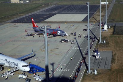 Un avión de Jet2.com en Alguaire, contratado por Neilson.