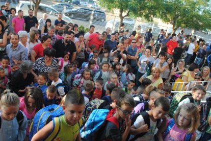 Imatge d'arxiu del primer dia de classe en una escola de Mollerussa.