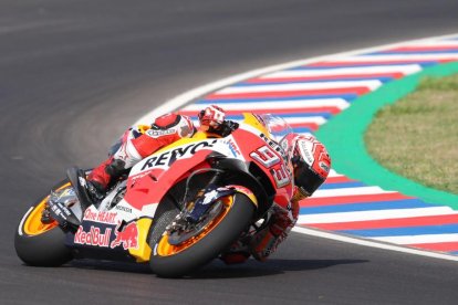 Marc Màrquez terminó a tres décimas del récord del circuito de Termas de Río Hondo.