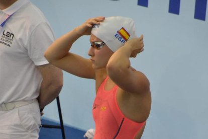 Paula Juste, poco antes de disputar las semifinales de ayer.