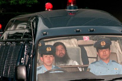 Foto del 16 de junio de 1995, que muestra a Shoko Asahara.