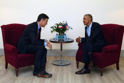 Sánchez y Obama se reúnen durante una cumbre económica en Madrid