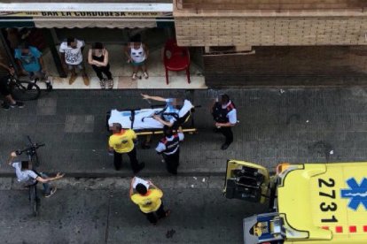 Imagen de archivo de una pelea en el bar La Cordobesa a finales del pasado mes de junio. 