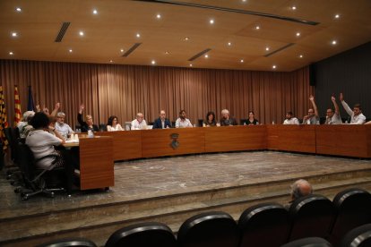 Imagen de archivo de un pleno del ayuntamiento de Balaguer. 