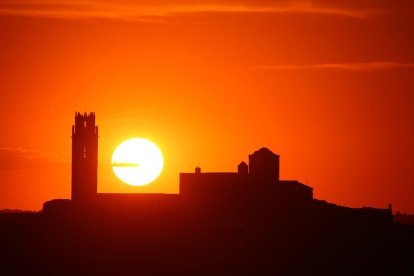 Perfil de la Seu Vella de Lleida, divendres passat al capvespre.