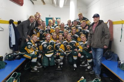 Una imagen de archivo de los componentes del equipo júnior de los Humboldt Broncos.