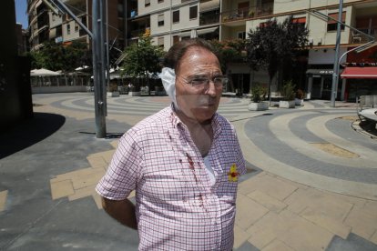 Josep Aldabó, l'home agredit a Lleida per portar un llaç groc.