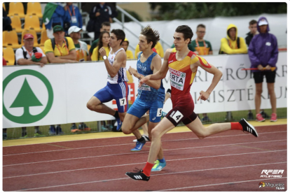 Bernat Erta, durant la final dels 400 metres.