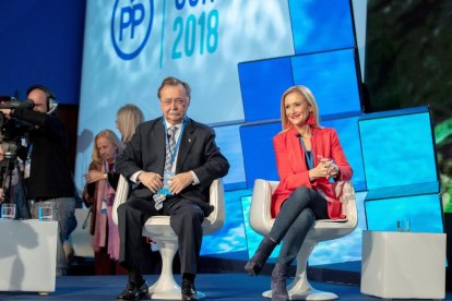 Cristina Cifuentes, que participó ayer en un acto de la convención del PP en Sevilla.