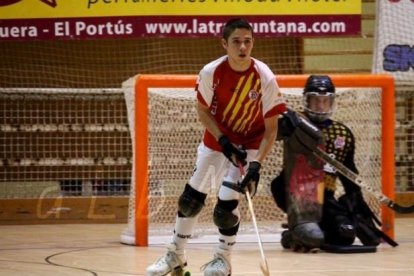 Pol Franci, en un acción de un partido cuando jugaba en el Bell-lloc.