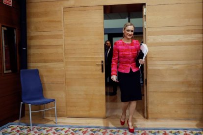 Imagen de Cristina Cifuentes en uno de sus últimos actos aún como presidenta madrileña.