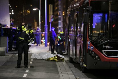 Imatge presa poc després de l’atropellament mortal de la dona de Mollerussa a Saragossa.