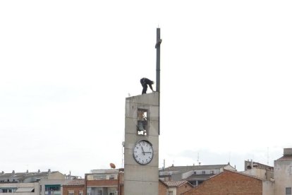 La retirada de un sistema antinidos en Santa Maria de Gardeny.