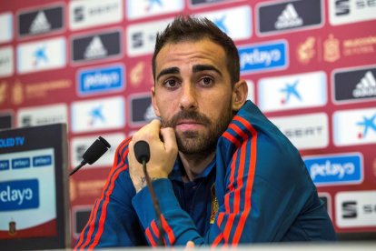 Paco Alcácer, ahir a la compareixença davant la premsa.