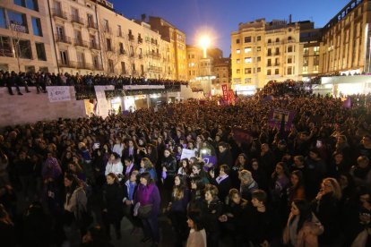 Els joves, protagonistes ahir a la manifestació de Lleida.