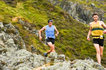 Kilian Jornet durant l’intent de rebaixar el rècord de la Bob Graham Round.