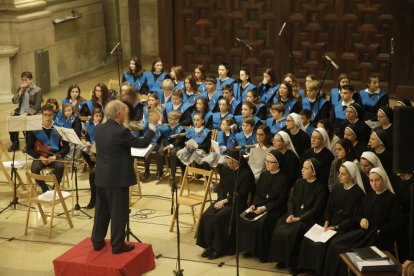 Un moment de l’eucaristia que va tenir lloc a la catedral de Lleida.