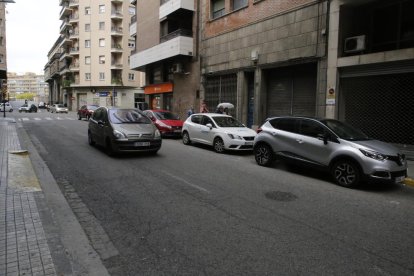 La calle Comtes d’Urgell, entre Anselm Clavé y Príncep de Viana. 