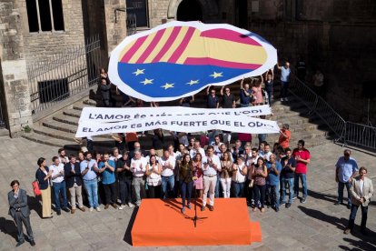 Imatge de l’acte alternatiu a la Diada organitzat per Ciutadans.