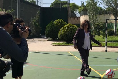 Pilar Heras presentó ayer el centro de Girona. 