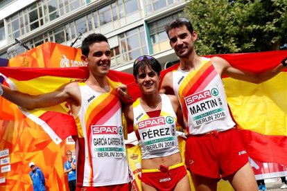 Diego García, María Pérez y Álvaro Martín sumaron tres medallas para el equipo español en la prueba de los 20 kilómetros marcha.