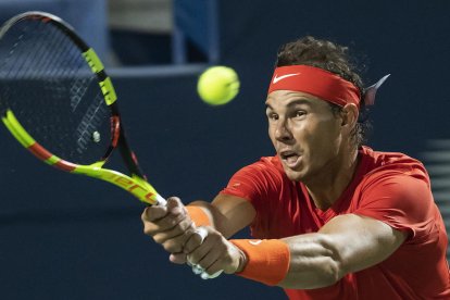 El balear, durante su partido ante el croata Marin Cilic en el torneo de Toronto.