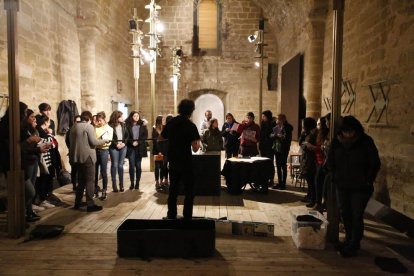 El taller impartit ahir a l’antiga església de Sant Martí.