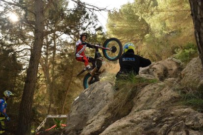 El leridano Arnau Farré durante uno de los tramos del circuito.