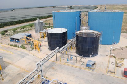 Las instalaciones de la planta de purines de la empresa Audax Green en Miralcamp.