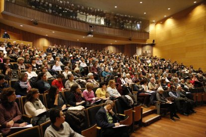 L’Auditori del Campus de Cappont, ahir, ple a vessar amb els assistents a la jornada.