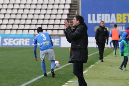 Gerard Albadalejo, durant el partit contra l’Atlètic Balears.